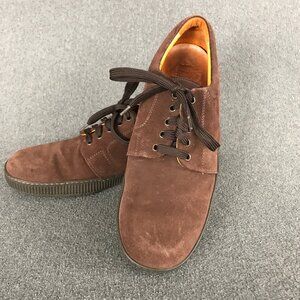 Charles B. ALKIS Made in Italy Brown Suede Lace Up Oxford Shoes Sneaker Mens 8.5